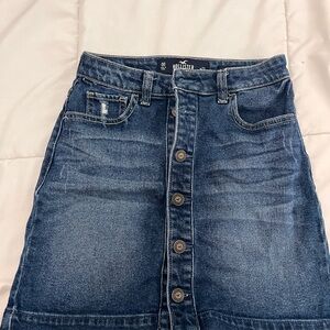 Hollister Women's Blue Denim Skirt